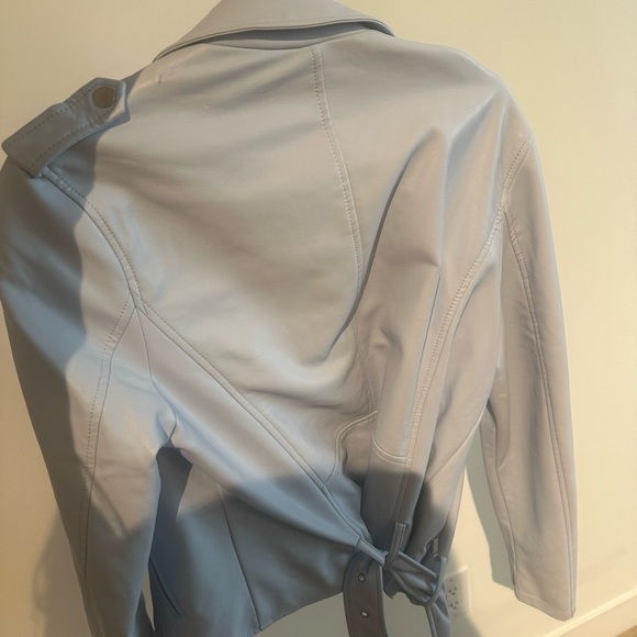 Forever 21 0X light blue faux leather jacket - Picture 2 of 3
